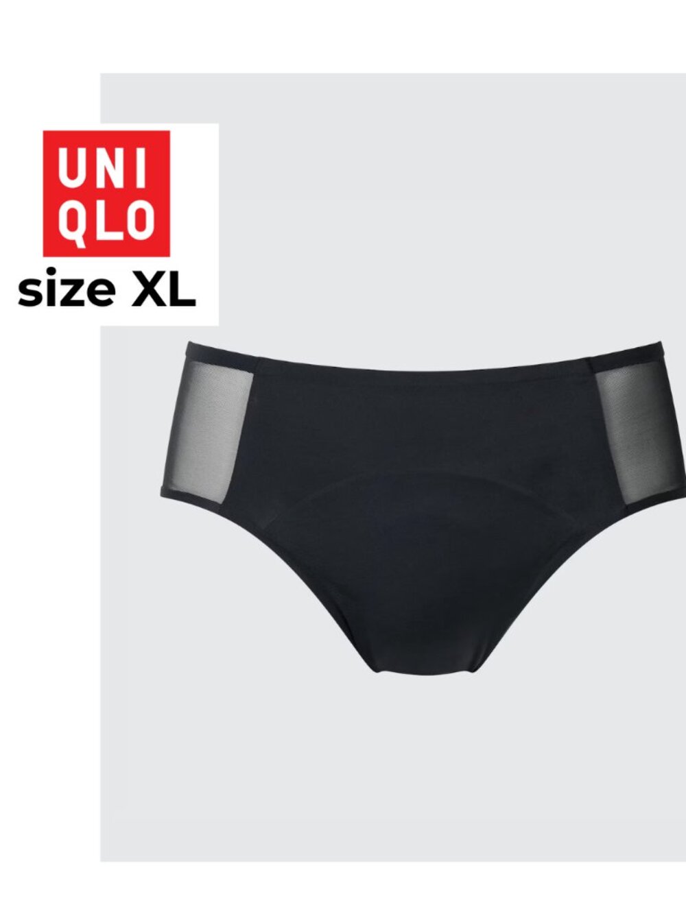 Uniqlo Mid Rise Period Pants (Mesh) XL Black